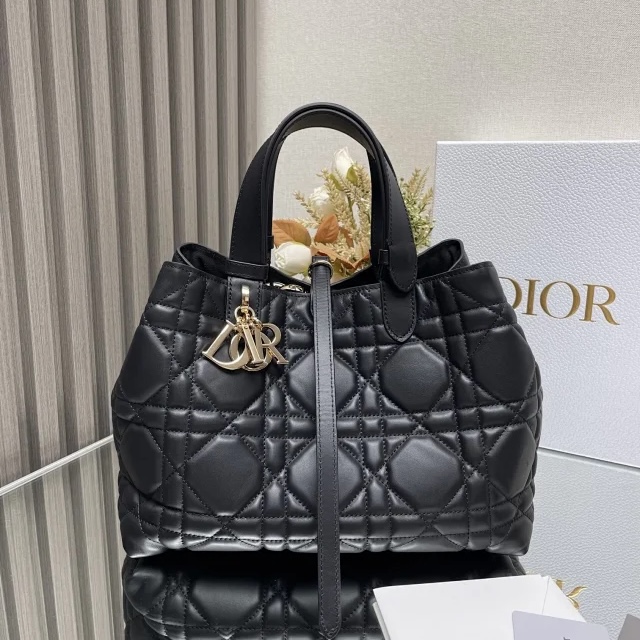 DIOR Medium Dior Toujours Bag Macrocannage Calfskin