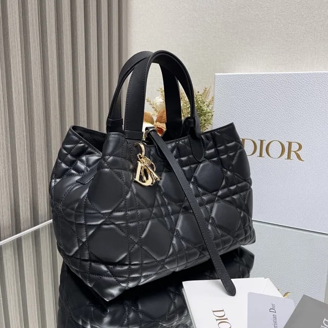 DIOR Medium Dior Toujours Bag Macrocannage Calfskin