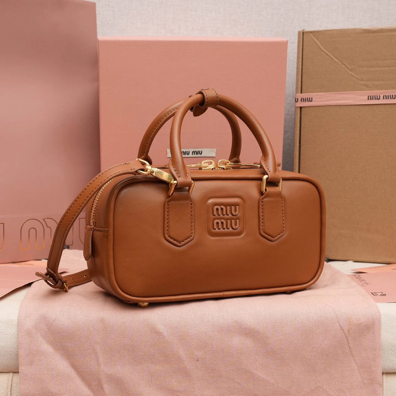 MIUMIU Arcadie Leather Bag