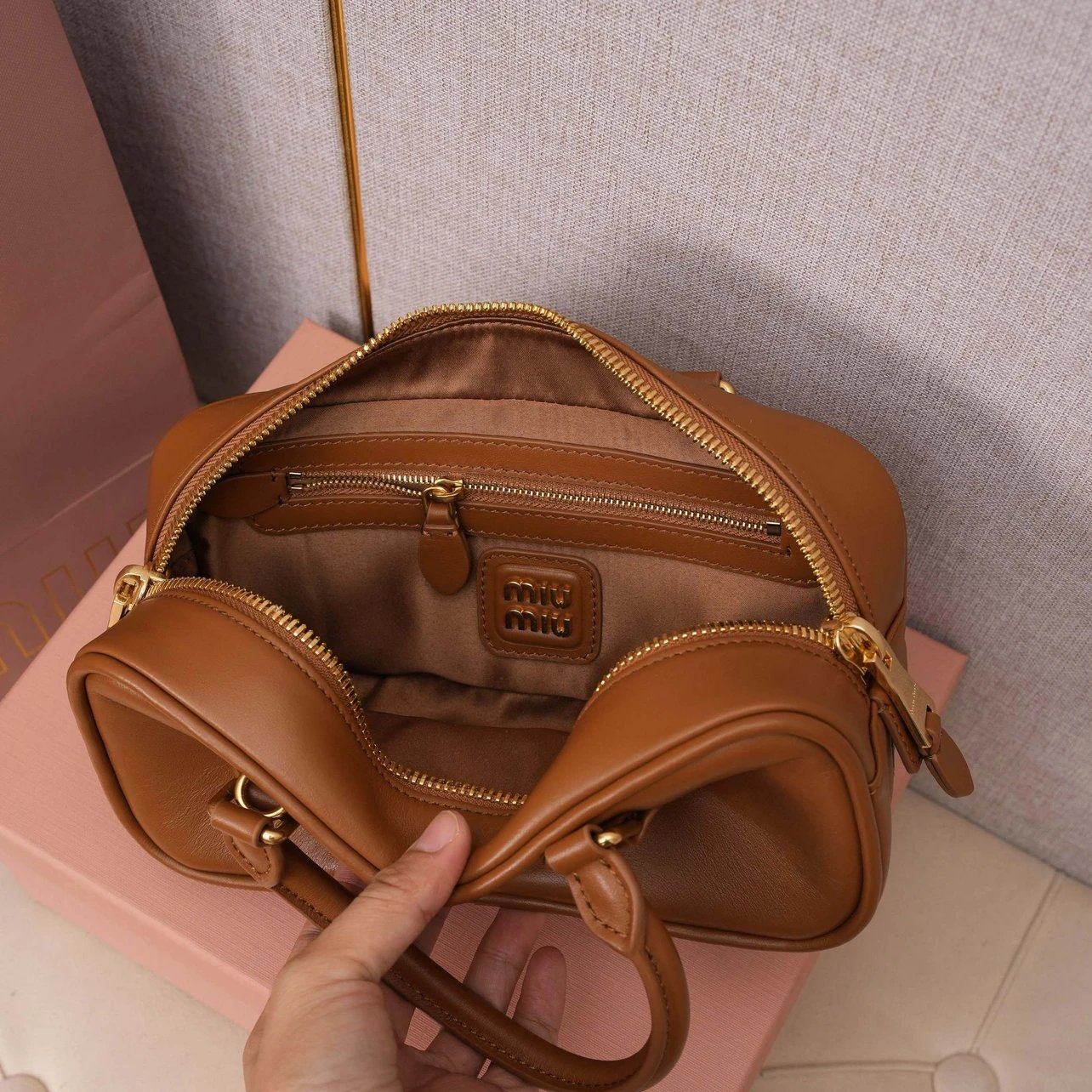 MIUMIU Arcadie Leather Bag