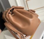 CHANEL 24P Duma Drawstring Backpack One Pocket Grained Shiny Calfskin