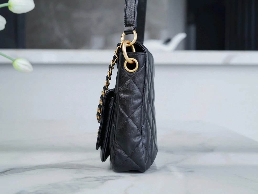 CHANEL 24p Supple Twins Hobo Bag Calfskin