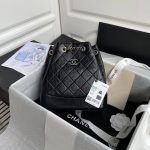 CHANEL Gabrielle Chain Backpack Leather Plain For Women Small