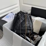 CHANEL Gabrielle Chain Backpack Leather Plain For Women Small