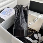 CHANEL Gabrielle Chain Backpack Leather Plain For Women Small