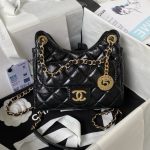 CHANEL 23C Hobo Chain Shoulder Bag-Waxed leather