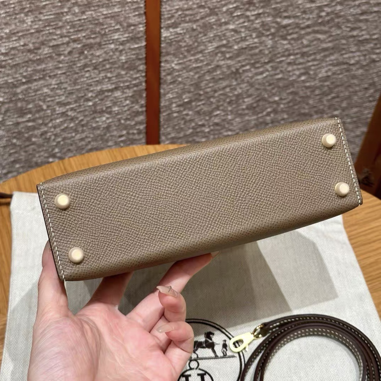 HERMES Kelly II Sellier Mini Epsom Leather