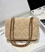 CHANEL 24K Teddy Bear-Shearling Flap Bag