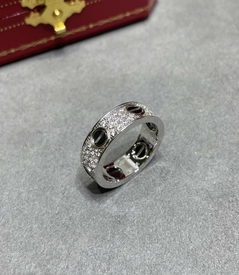 CARTIER Love diamond-paved ceramic White gold