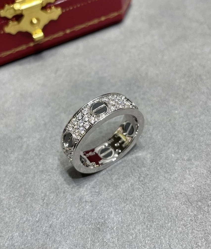 CARTIER Love diamond-paved ceramic White gold