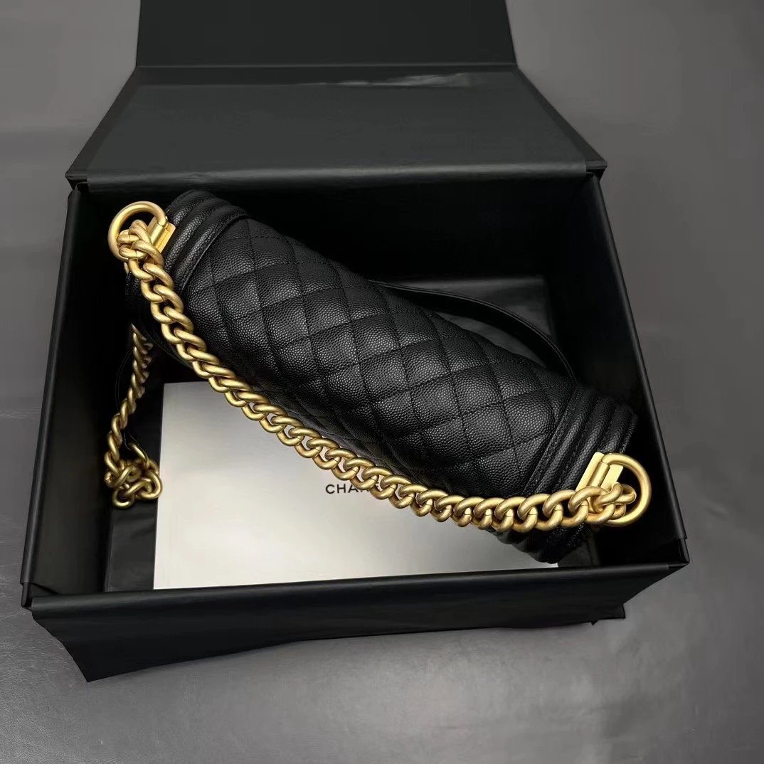 CHANEL LEBOY Shiny Grained Calfskin