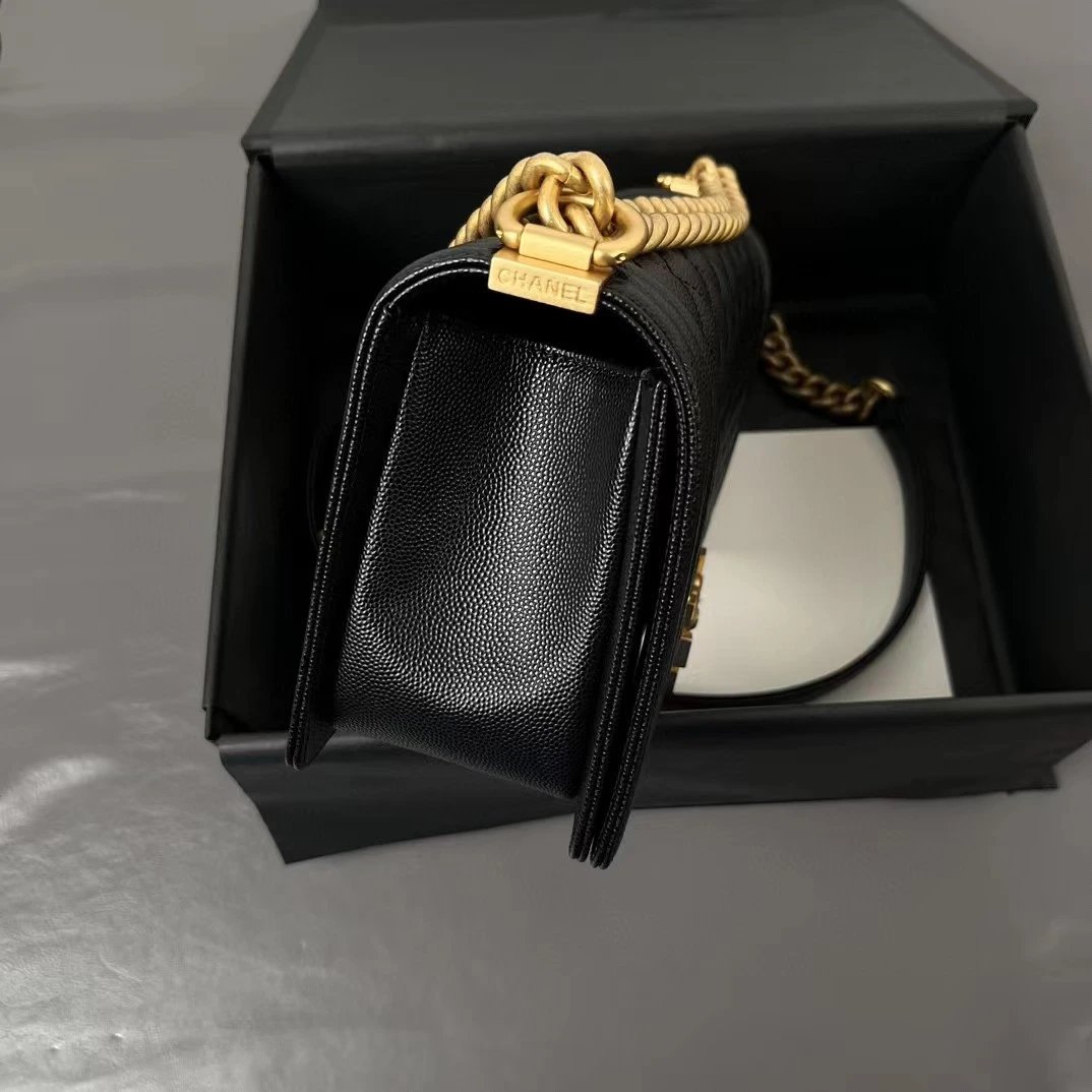 CHANEL LEBOY Shiny Grained Calfskin