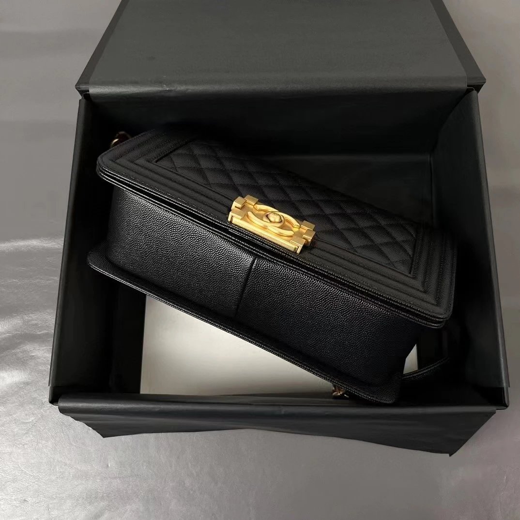 CHANEL LEBOY Shiny Grained Calfskin