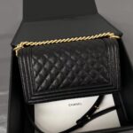 CHANEL LEBOY Shiny Grained Calfskin