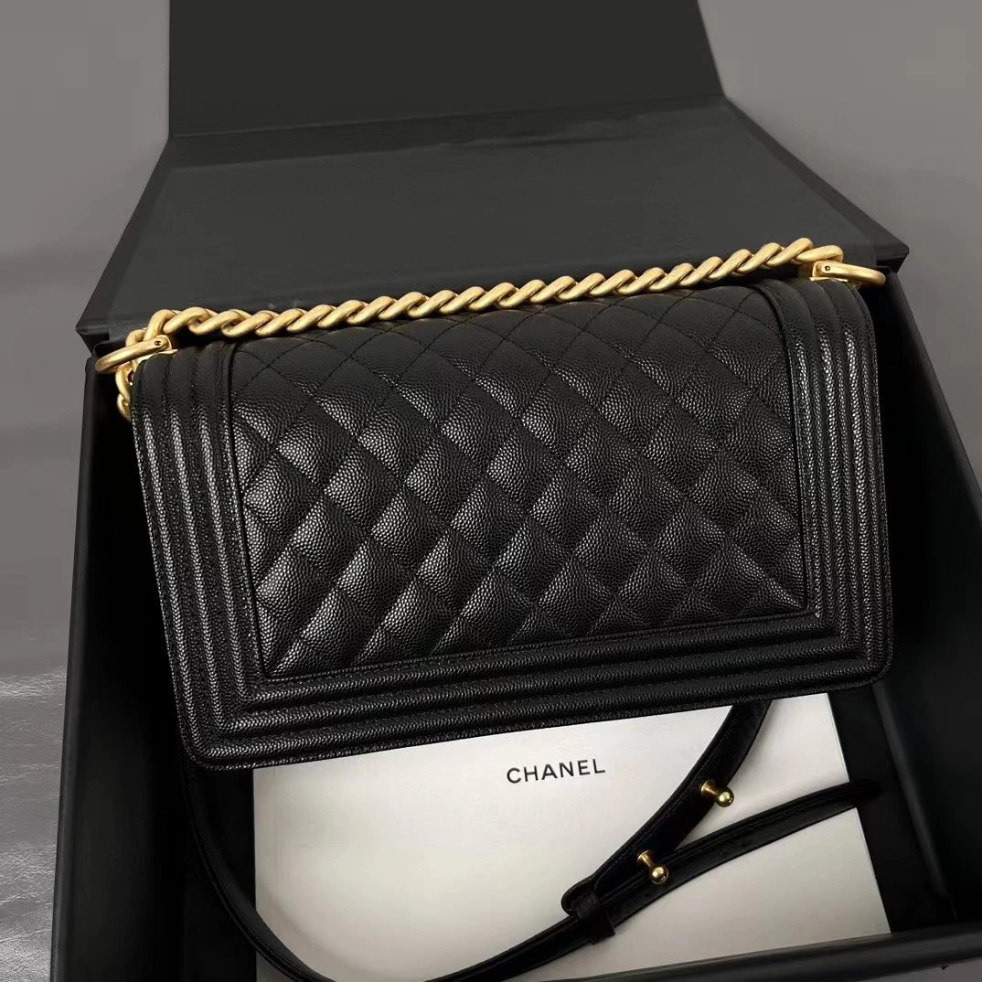 CHANEL LEBOY Shiny Grained Calfskin