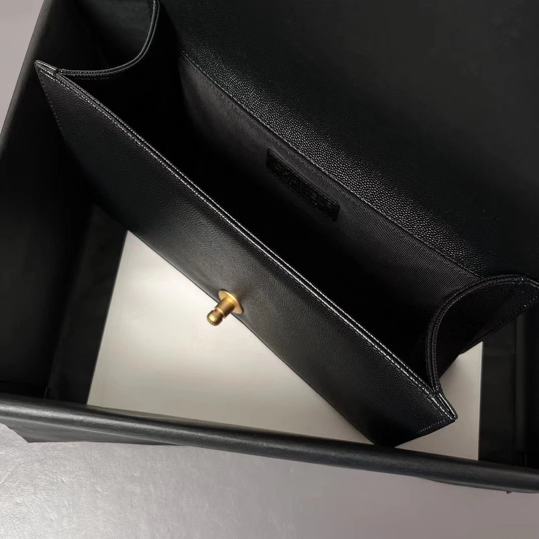CHANEL LEBOY Shiny Grained Calfskin