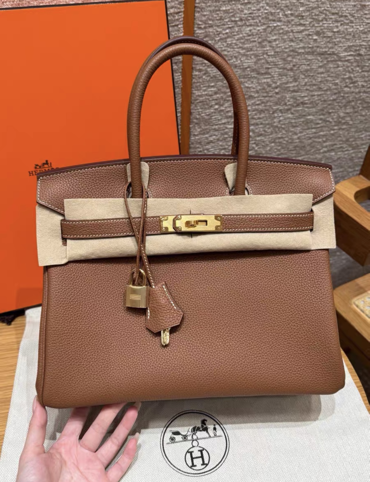 HERMES Togo Birkin 25 Handbag