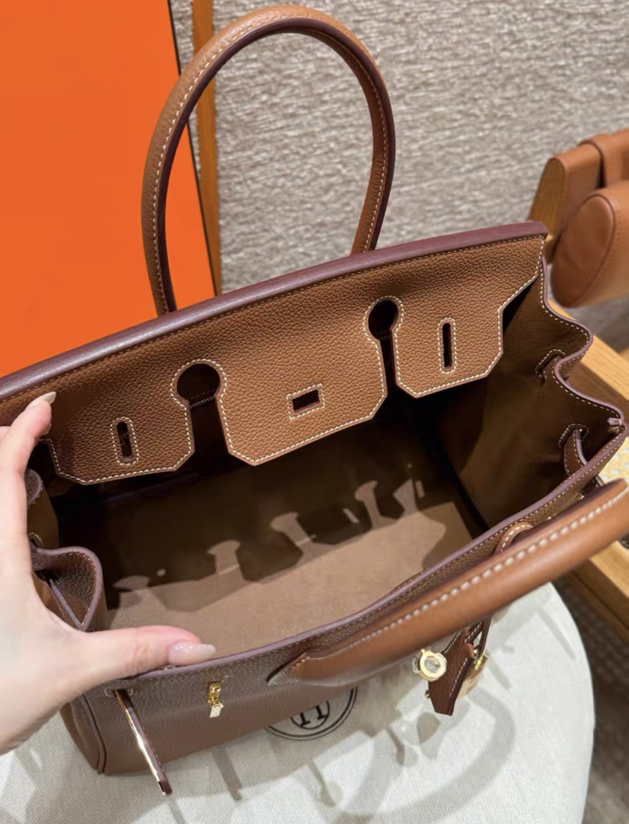 HERMES Togo Birkin 25 Handbag
