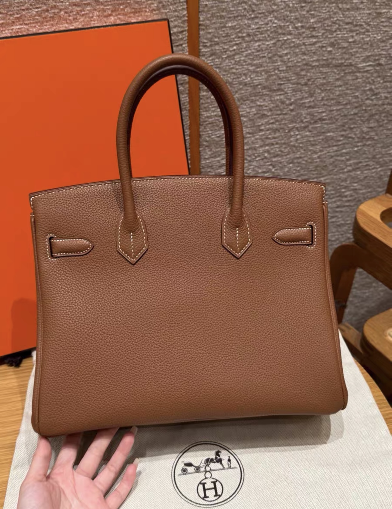 HERMES Togo Birkin 25 Handbag
