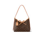 LV CarryAll PM/MM  Brown Shoulder Bag in Monogram Coated Canvas