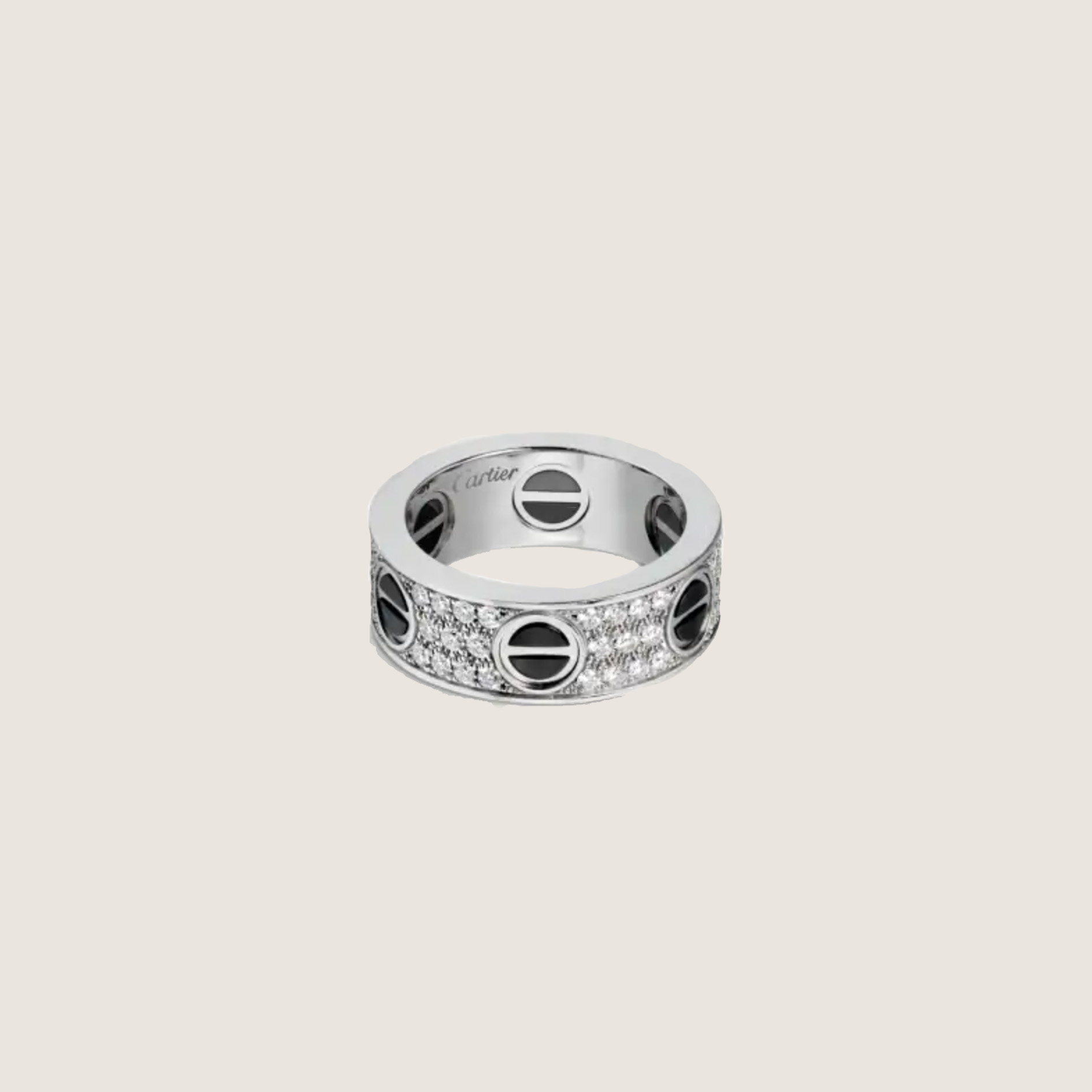 CARTIER Love diamond-paved ceramic White gold