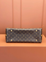 LV CarryAll PM/MM  Brown Shoulder Bag in Monogram Coated Canvas