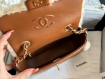 CHANEL 24K Teddy Bear-Shearling Flap Bag