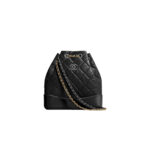 CHANEL Gabrielle Chain Backpack Leather Plain For Women Small