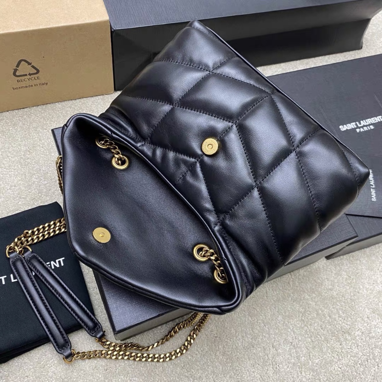 SAINT LAURENT Puffer Toy quilted leather shoulder bag