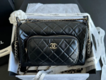 CHANEL 24K Small Camera Case Shiny Crumpled Lambskin