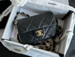 CHANEL 24K Double C Chunky Chain Classic Flap MINI Bag