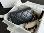 CHANEL 24K Double C Chunky Chain Classic Flap MINI Bag