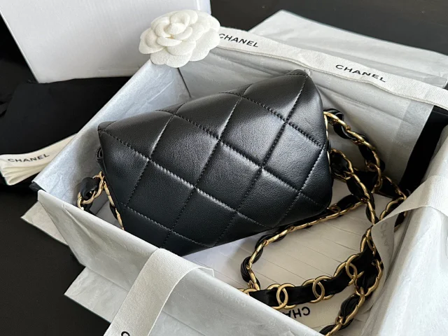 CHANEL 24K Double C Chunky Chain Classic Flap MINI Bag