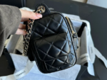 CHANEL 24K Small Camera Case Shiny Crumpled Lambskin