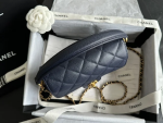 CHANEL 24K Classic Flap Handle Mini Shiny Calfskin Bag