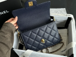 CHANEL 24K Classic Flap Handle Mini Shiny Calfskin Bag