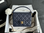 CHANEL 24K Classic Flap Handle Mini Shiny Calfskin Bag