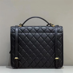 CHANEL 22K Patent Leather/Caviar Backpack
