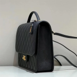 CHANEL 22K Patent Leather/Caviar Backpack