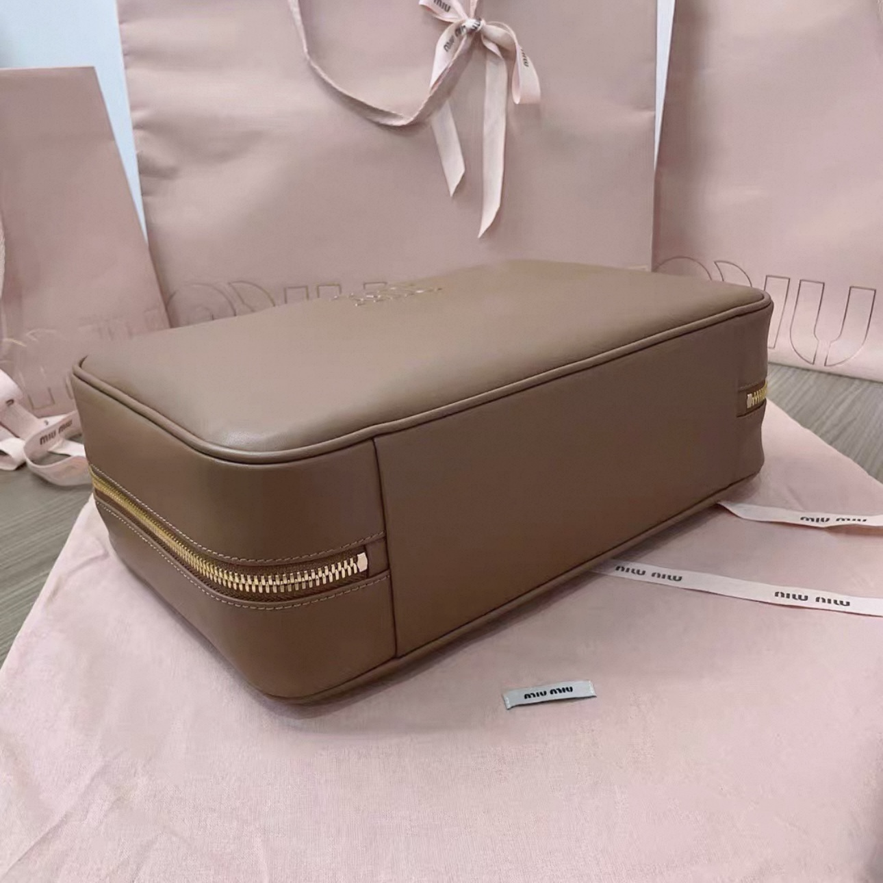 MIUMIU Leather Beau bag 34cm