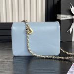 CHANEL 24k Medium Flap Chain Coin Caviar Leather