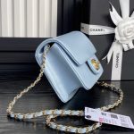 CHANEL 24k Medium Flap Chain Coin Caviar Leather