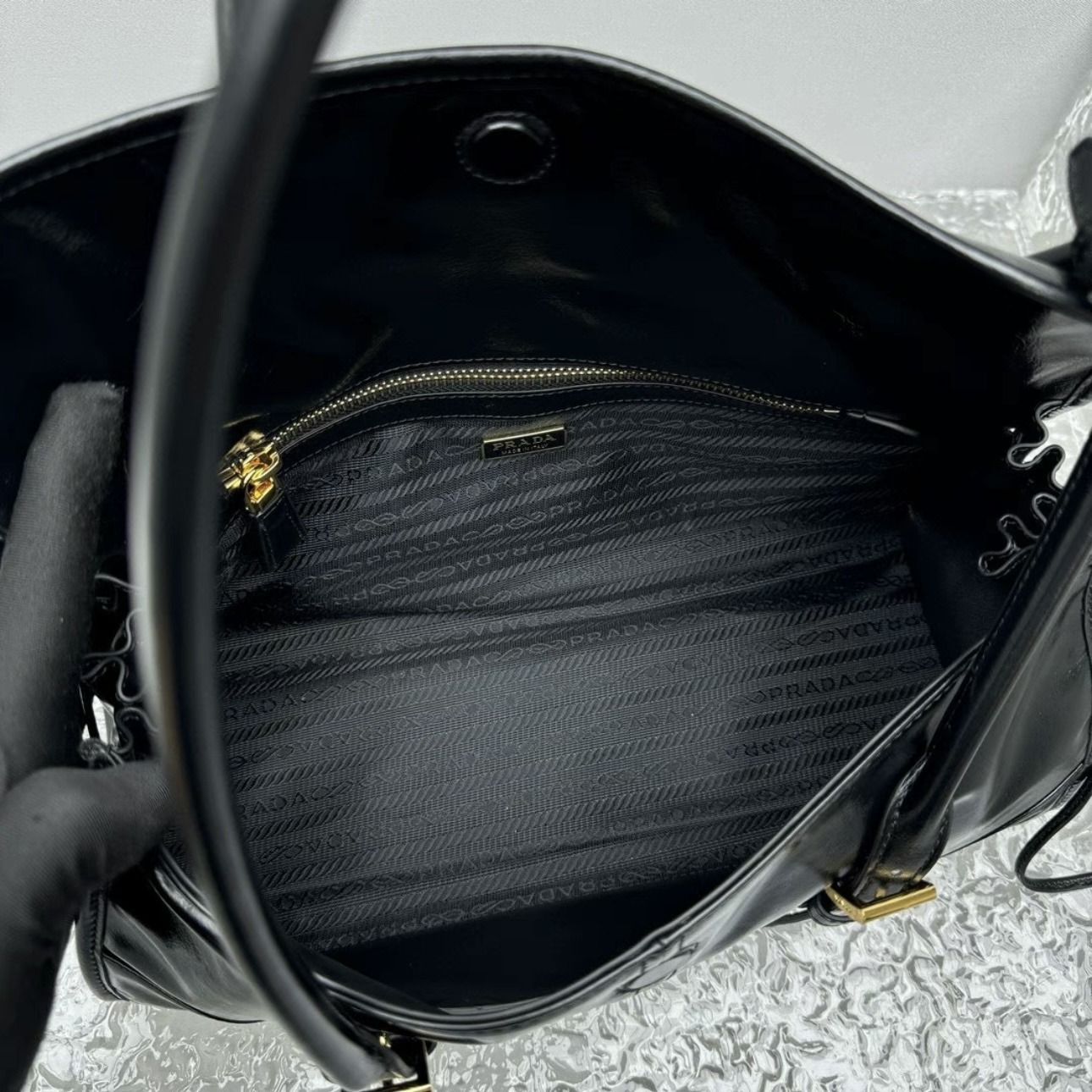 PRADA lux soft flap leather handbags