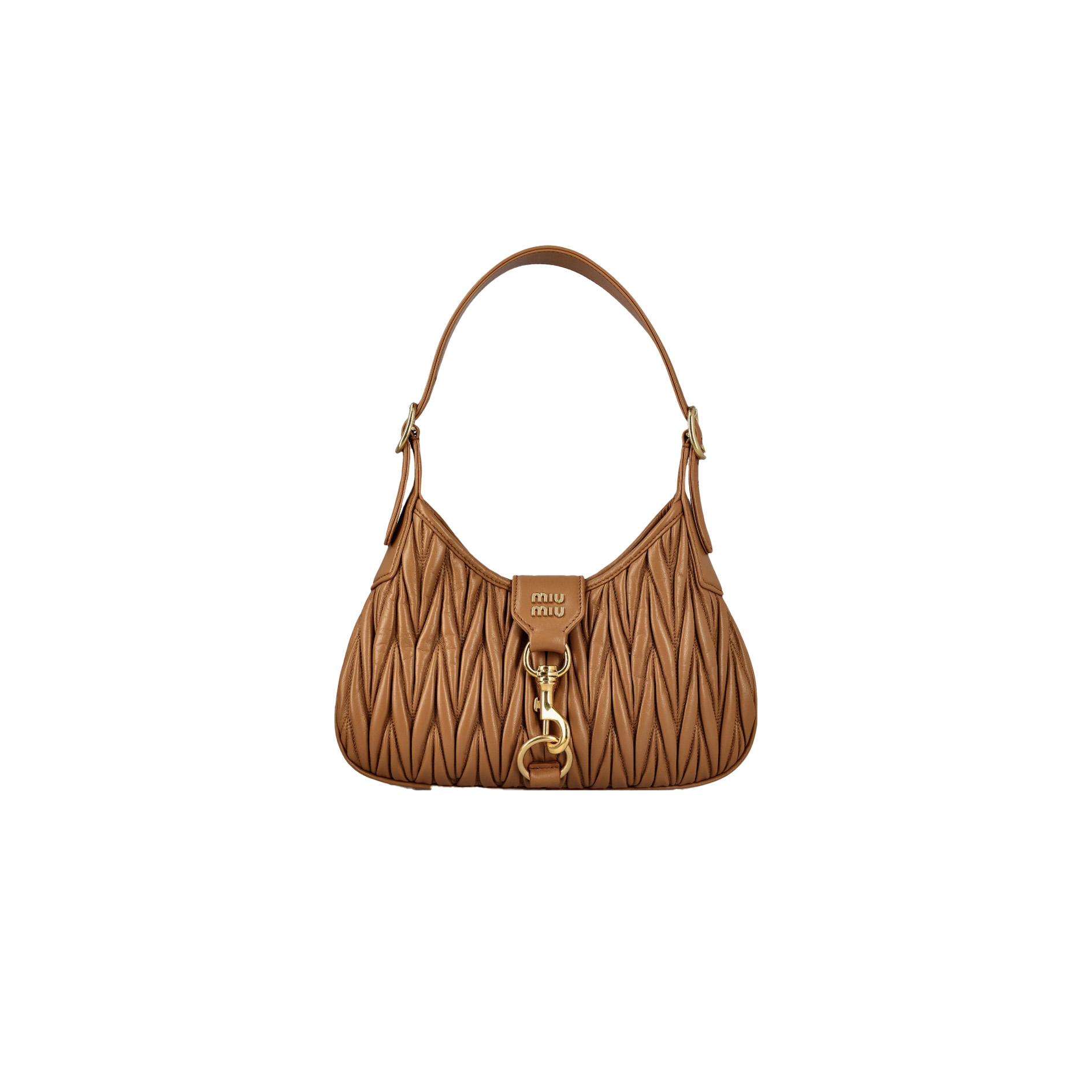 MIUMIU Matelasse napa hobo leather bag