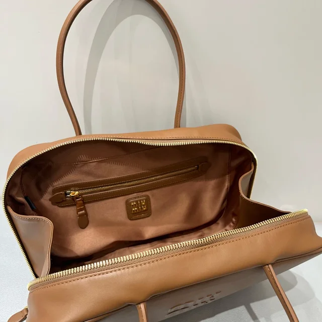 MIUMIU Leather Beau bag 34cm
