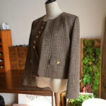 CELINE chelsea jacket in prince of wales wool