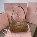 MIUMIU Matelasse napa hobo leather bag