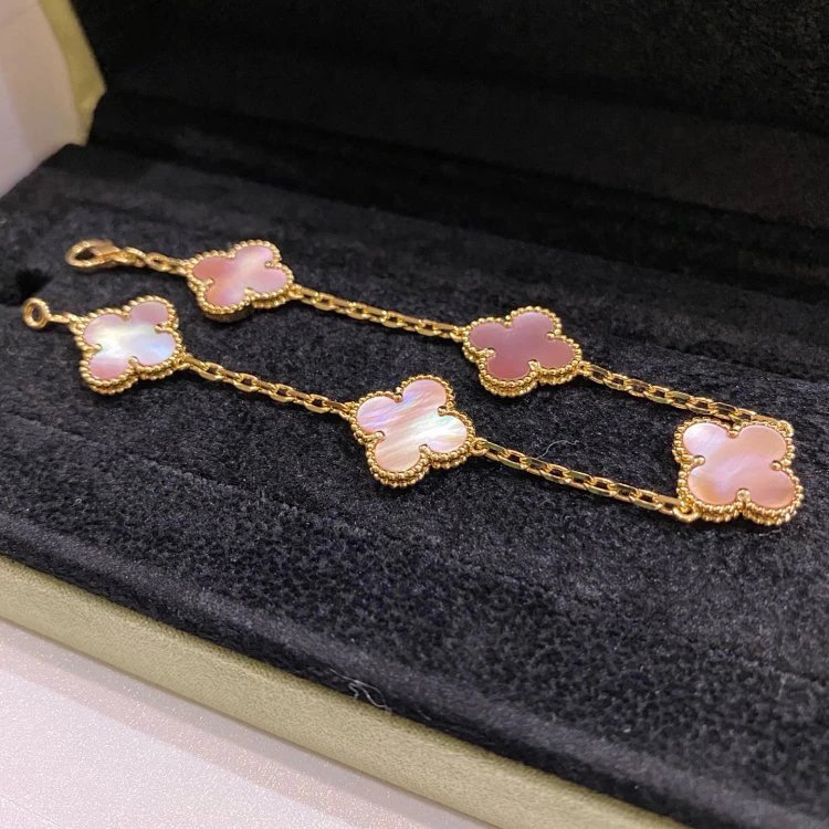 VCA Vintage Alhambra pendant-Pink mother-of-pearl