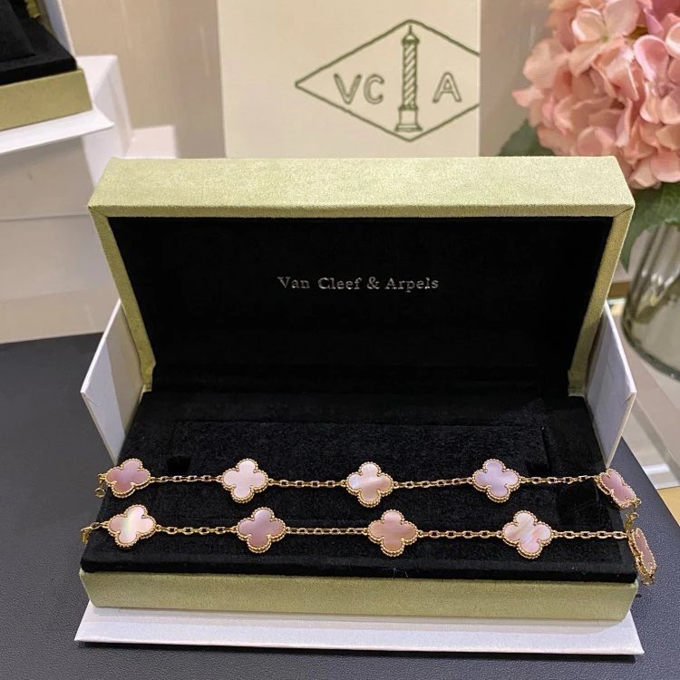 VCA Vintage Alhambra pendant-Pink mother-of-pearl