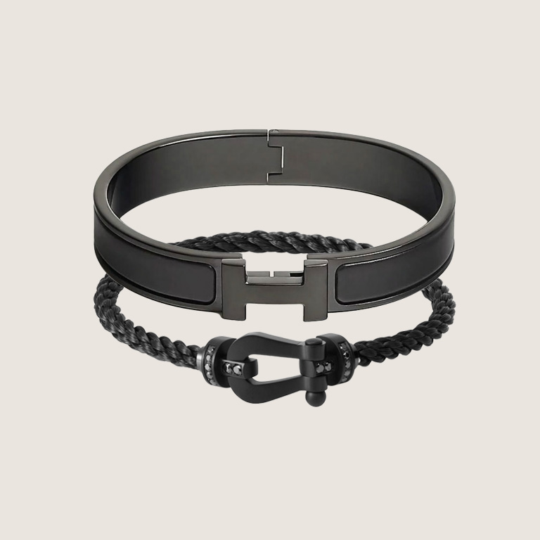 FRED force 10 & HERMES Clic HH soblack bracelet